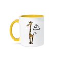 thumbnail image 1 of 3dRose, Funny Cute Giraffe is Spirit Animal, 15oz Two-Tone Yellow Mug, 1 of 7