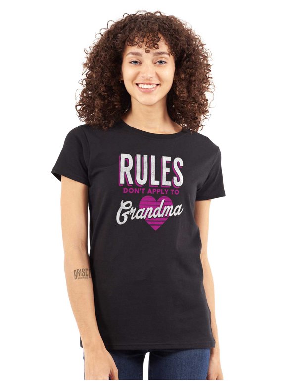 Funny Cute Grandma Grandmother Gigi Womens Slim Fit Graphic Tee Brisco Brands X