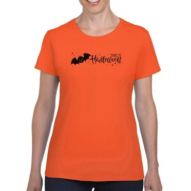 Funny Cute Halloween Bat T-Shirt Women -Image by Shutterstock, Female Small