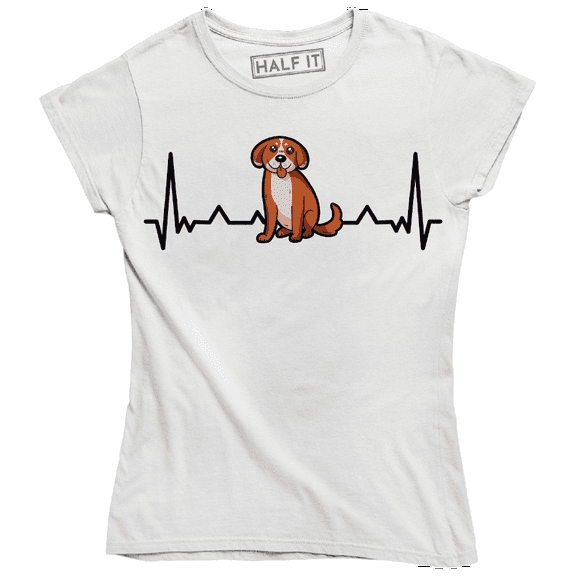 Funny Cute Heartbeat Puppy With A Cute Puppy Women's T-Shirt