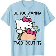 N.TRACIE Funny Cute Hello Kitty "Taco 'Bout It" Tee Shirt T-Shirt