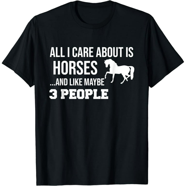 Funny Cute Horse Shirt Gift Men Women Teens