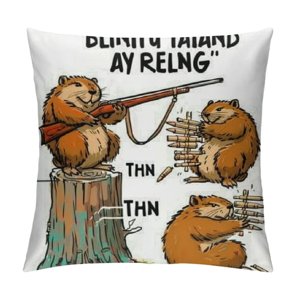Funny Cute How to Build a Dam Beaver Cartoon Pun - Iron on Heat Transfers