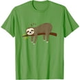 thumbnail image 1 of Funny Cute Lazy Animal Sleeping Sloth Unisex T-Shirt for Men Women Kids Toddler,Lime Color,Size XL, 1 of 5