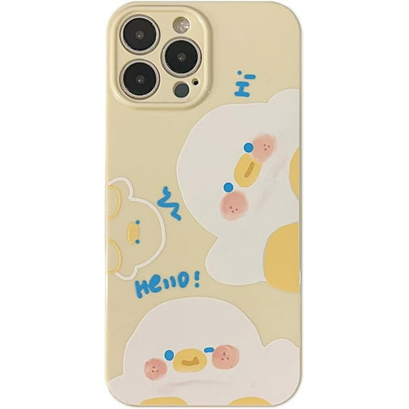 Funny Cute Little Duck Soft for iPhone Case (Yellow,iPhone 12)