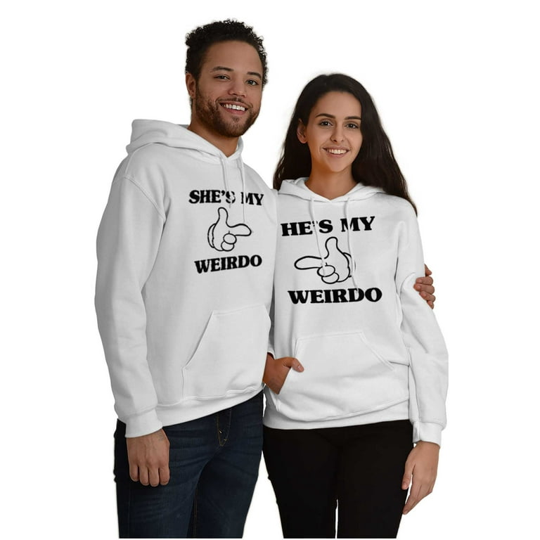 Funny Cute Matching Set Weird Couple Hoodie Hooded Sweatshirt Men Brisco  Brands S