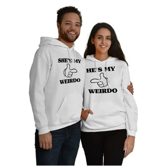 Funny Cute Matching Set Weird Couple Men's Big & Tall Graphic Hoodie Brisco Brands 5X