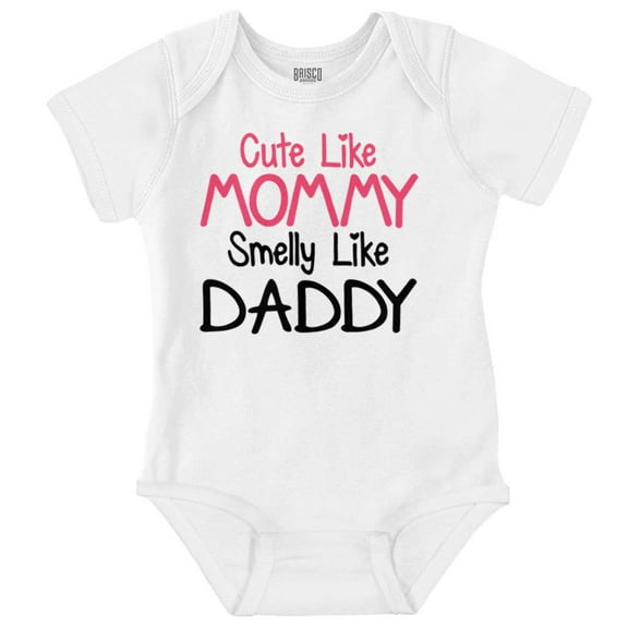 Funny Cute Mommy Smelly Daddy Joke Bodysuit Jumper Girls Infant Baby Brisco Brands 12M