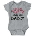 thumbnail image 1 of Funny Cute Mommy Smelly Daddy Joke Bodysuit Jumper Girls Infant Baby Brisco Brands 18M, 1 of 7