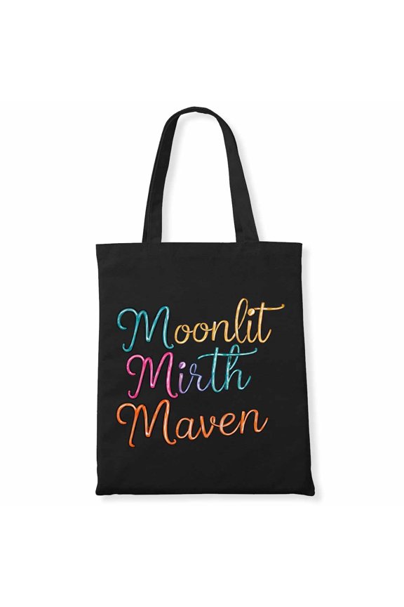 Funny Cute Moonlit Mirth Maven Halloween Student Teacher Team Canvas Bag 1Pc