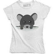 Funny Cute Mouse Head Mice Rat Rats lover Womens T-Shirt