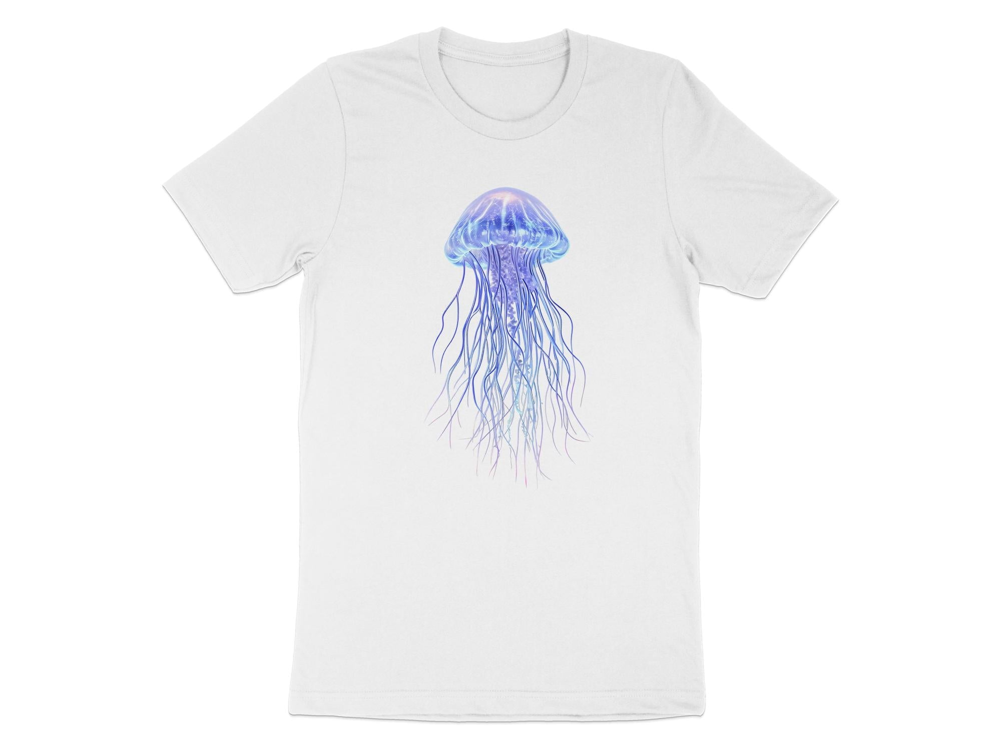 T-shirt Femme Motif Méduses Profondes - 100% Coton, Manches Courtes, Tailles S à XL - Style Décontracté Threadrock