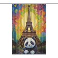thumbnail image 1 of Funny Cute Panda Shower Curtain Fabric Bathroom Decor with Hooks, 1 of 8
