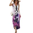 thumbnail image 1 of Funny Cute Panda Sleeveless Dress Woman Fashion Long Dresses Women's Summer Suit Dress 2025, 1 of 7