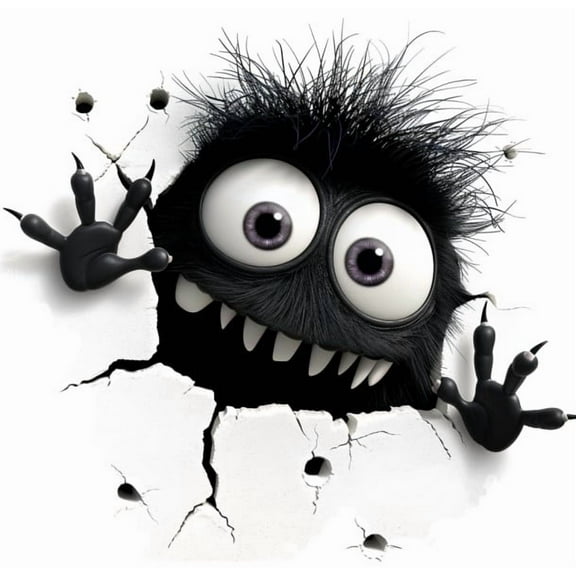 Funny & Cute Peeking Monster Car Sticker, High-Quality Vinyl Decal for Car Windows, Bumpers, Trucks, Motorcycles, Waterproof, Easy to Apply, Perfect for Monster Lovers & Unique Car Decoration