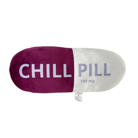 Funny & Cute Pill Shape Plush Pillow for Decor and Relaxation Idea for Teens, Students, Nurses, Doctors,Purple - 13.7 L x 5.9 W