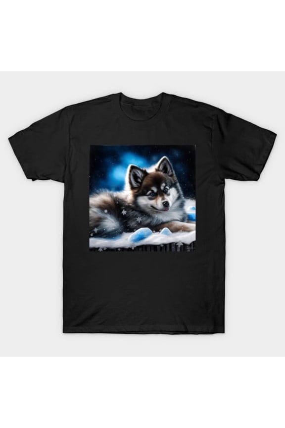 Funny Cute Pomsky Dog Pet Lover Animal Artwork Print G119 Unisex T-Shirt, Up to 5XL