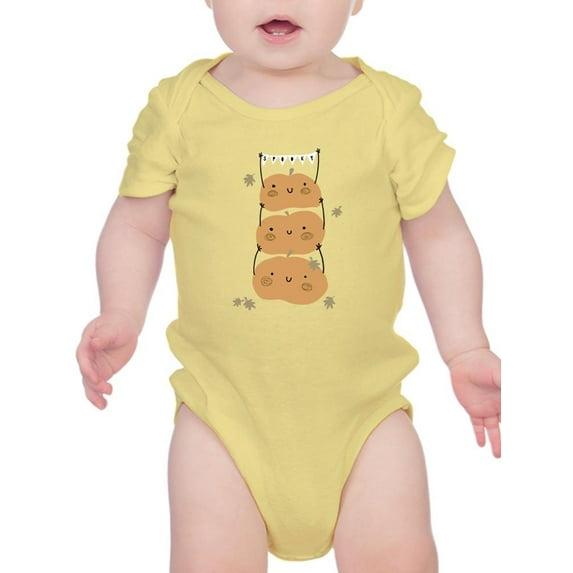 Funny Cute Pumpkin Stack Bodysuit Infant -Image by Shutterstock, Newborn