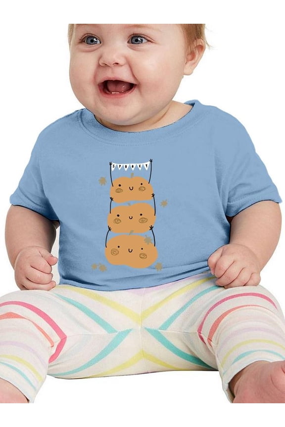 Funny Cute Pumpkin Stack T-Shirt Infant -Image by Shutterstock, 18 Months
