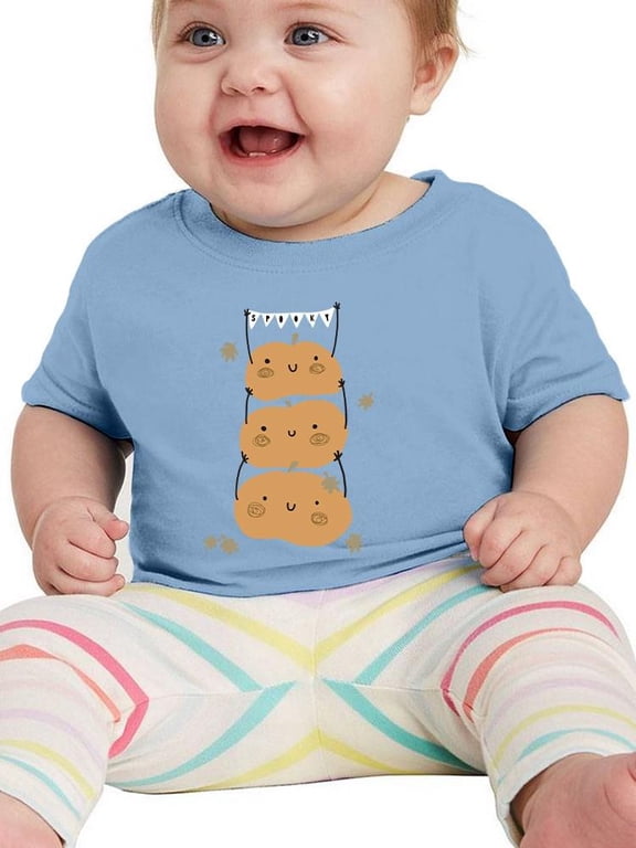 Funny Cute Pumpkin Stack T-Shirt Infant -Image by Shutterstock, 24 Months