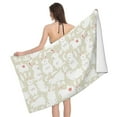 thumbnail image 1 of Funny Cute Rabbit White Bath Towel, Highly Absorbent towels for bathroom Quick Drying Microfiber Bath Towels for Body, Soft Shower Towels for Sport, Yoga, SPA, Gym 27x55in, 1 of 5