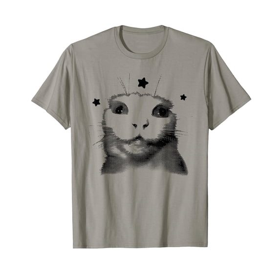 Funny Cute Retro Cat Meme T-Shirt for Cat Lovers - Adorable Graphic Print Design