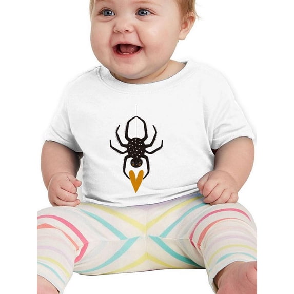 Funny Cute Spider W Heart T-Shirt Infant -Image by Shutterstock, 18 Months