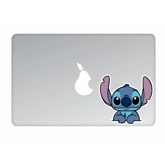 Funny Cute Stitch Meme Peeking Waving Window Car Laptop Wall Decal Sticker
