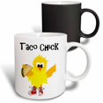 thumbnail image 1 of 3drose, Funny Cute Taco Chick Cartoon with Chicken Eating Taco, 11oz Magic Transforming Mug, 1 of 7