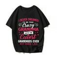 thumbnail image 1 of Funny Cutest Grandkids Grandma Women T-Shirt Nana Mother's Day Casual Cute Graphics Shirts Tops Gift Tee Black Medium, 1 of 3