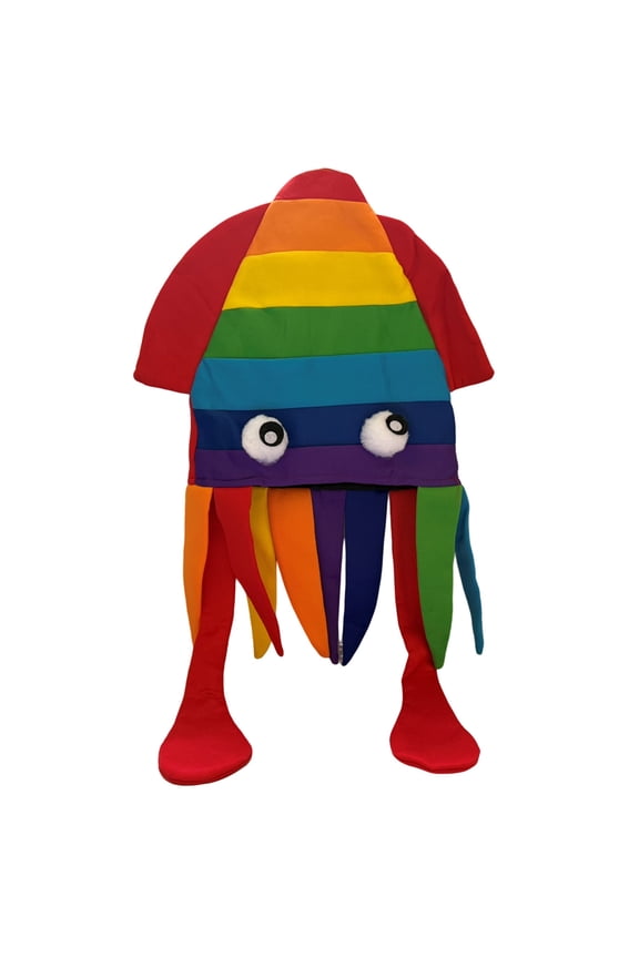 Funny Cuttlefish Hat For Theme Event Soft Fabric Cosplay Costume Accessory Headcover Hat For Kids Adults Family Activity