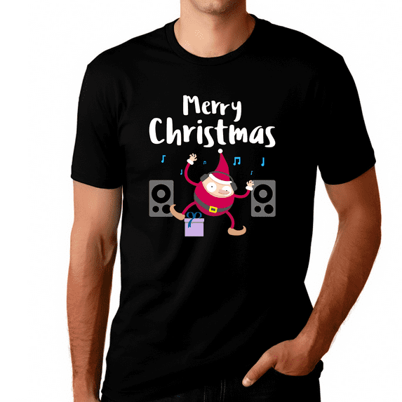 Funny DJ Elf Christmas Pajamas Christmas Clothes Mens Christmas Pajamas for Men Funny Christmas Shirt