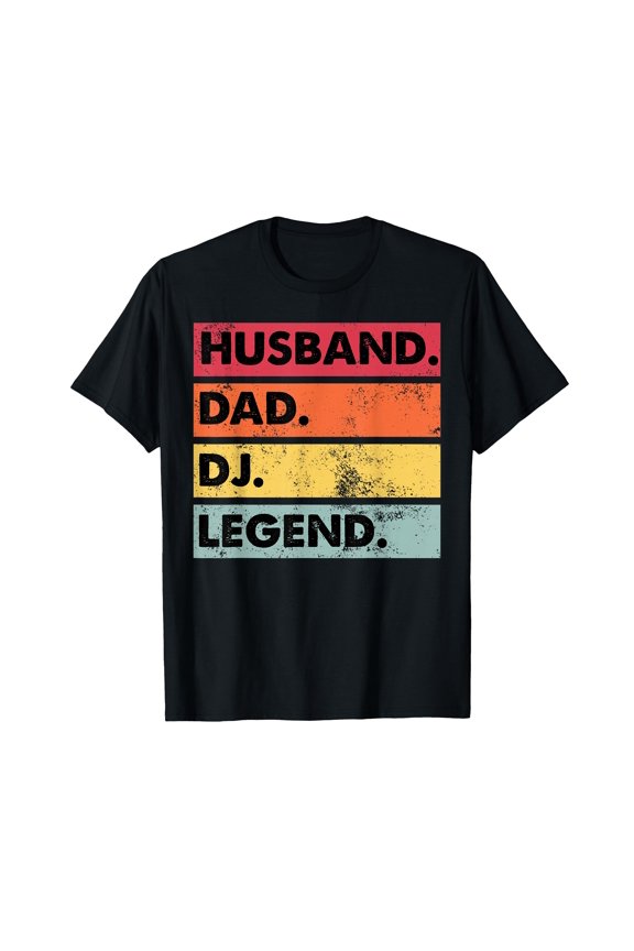 Funny DJ Legend T-Shirt for Husband and Dad, Colorful Graphic Design for Music Lovers