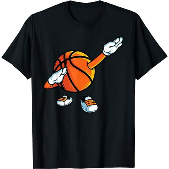 Funny Dabbing Basketball Dancing Ball Game In Shoes For Boys T-Shirt