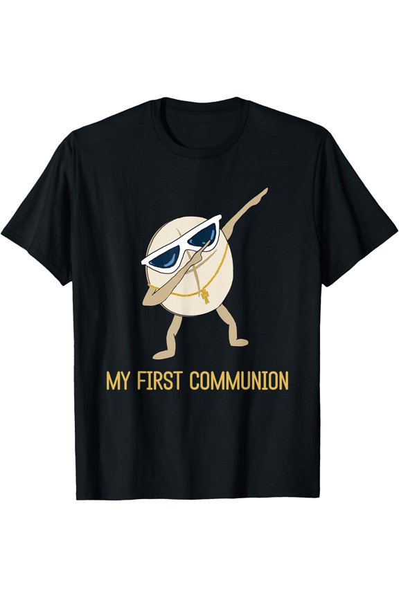 Funny Dabbing Cartoon Character My First Communion T-Shirt for Celebrating Special Moments