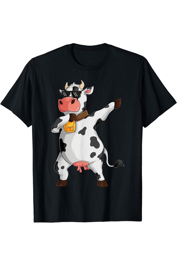Funny Dabbing Cow lover Farming Cow Girl women Boy Men kids T-Shirt, Unisex T-Shirt