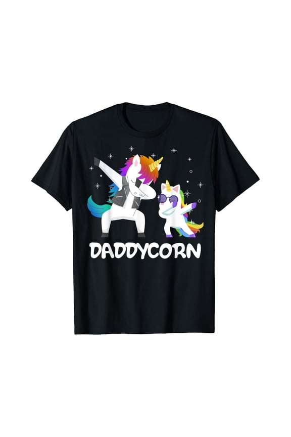 Funny Dabbing Daddycorn Unicorn Dad & Daughter Father'S Day T-Shirt Unisex S-5XL Hot Trending Shirt, Vintage Birthday Gift