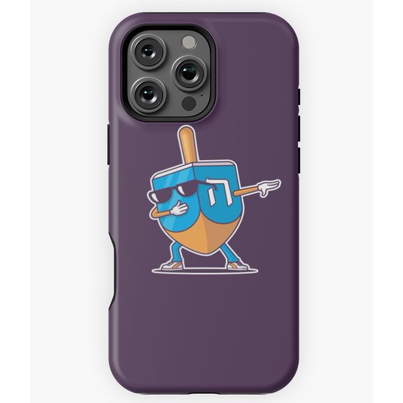 Funny Dabbing Dreidel Hanukkah Phone Case for iPhone 16 15 14 13 12 11 Pro Max