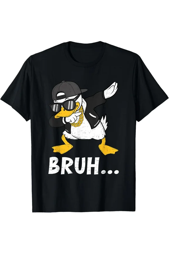 Funny Dabbing Duck Bro Dab Meme Humor Rubber Teens Boys Unisex T-Shirt, up to Size 5XL