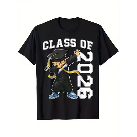 Funny Dabbing Graduate Class of 2026 T-Shirt Retro Student Graduation Apparel Cute Senior Year Tee