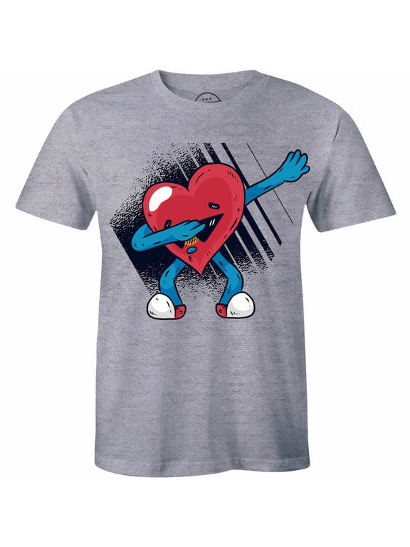 Funny Dabbing Heart Hip Hop Dance Men's Cute Valentine's Day Gift T-Shirt
