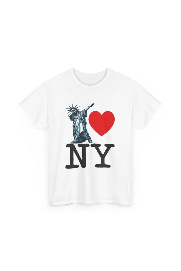 Funny Dabbing I Love Ny Classic Logo Shirt WHITE Unisex S-5XL Hot Trending Shirt