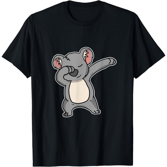Funny Dabbing Koala Gift Bear Dab Dance Softstyle Unisex T-Shirt,Black Color,Size 5-6T