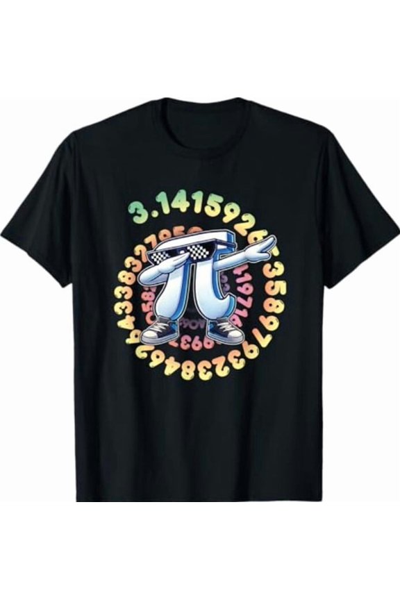 Funny Dabbing Pi Symbol Kids Boys Youth Math Teacher Pi Day T-Shirt