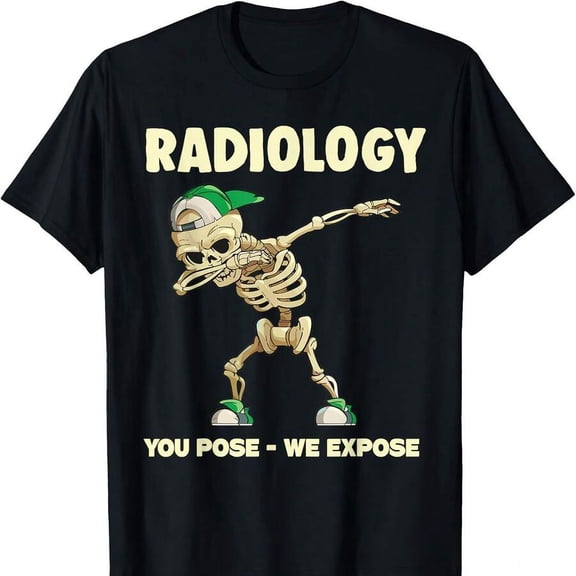Funny Dabbing Skeleton Rad Tech X-Ray Radiology Men T-Shirt