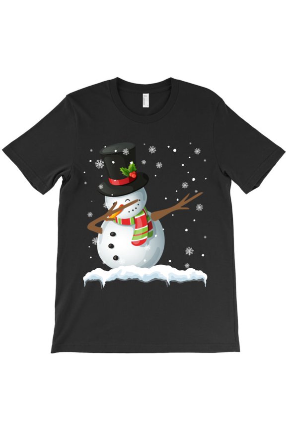 Funny Dabbing Snowman Xmas Dab Snowman Christmas Winter Holiday Graphic T-Shirt G9224, Up to 5XL
