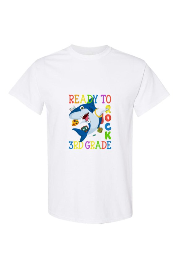 Funny Dabbing Third Grade Shark For A Back To School Kid Unisex T-Shirt, up to size 5XL