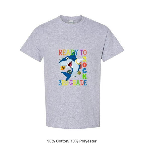 Funny Dabbing Third Grade Shark For A Back To School Kid Unisex T-Shirt, up to size 5XL