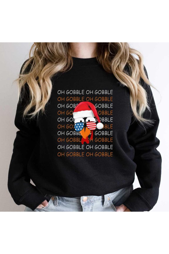 Funny Dabbing Turkey Graphic Tee, Thanksgiving and Christmas Holiday SW16818 Unisex Sweatshirt, Up to Size 5XL