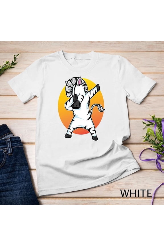 Funny Dabbing Zebra Gift Dab Dance Zebra Unisex S-5XL T-Shirt Birthday Gifts; For Men & Women